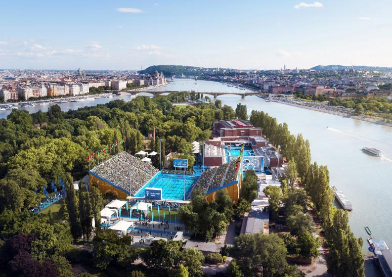 Olimpia 2024 budapesti olimpiai helyszínek látványtervei