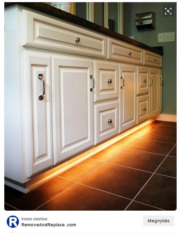 LED szalag a konyhában | Forrás: pinterest.com