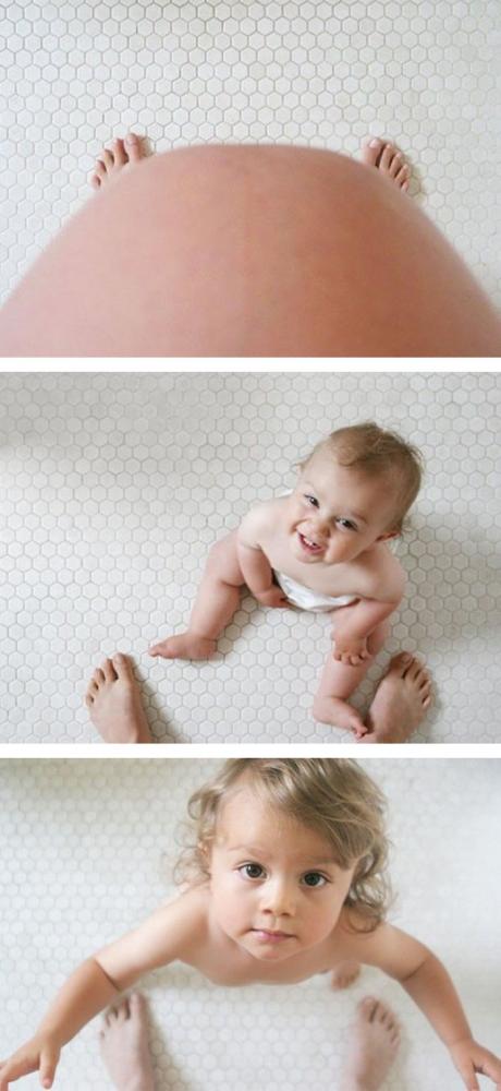 Szülés előtt és után | Fotó via boredpanda.com