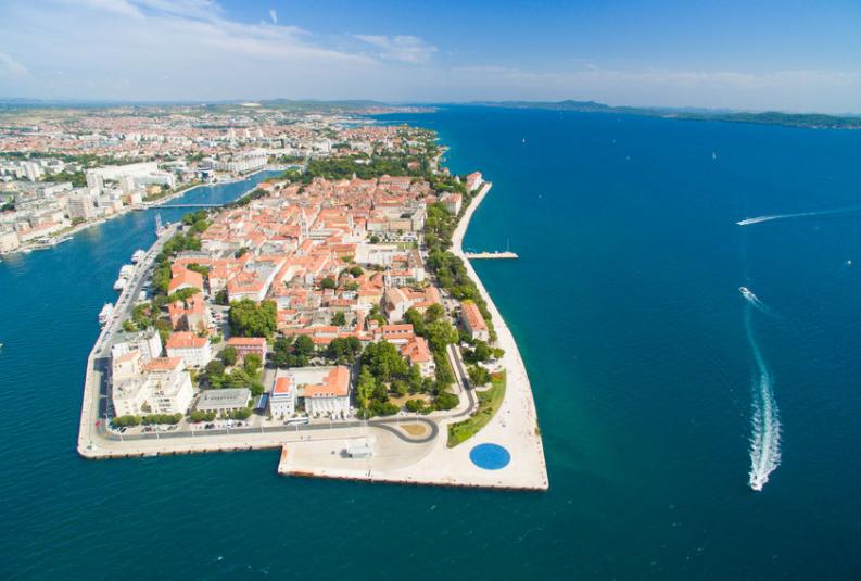 Zadar óvárosa a levegőből