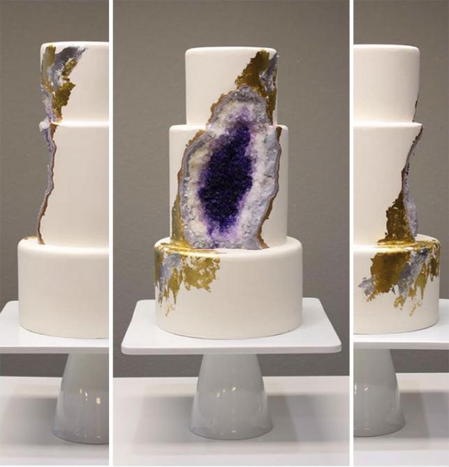 Kristály esküvői torta | Fotó via boredpanda.com