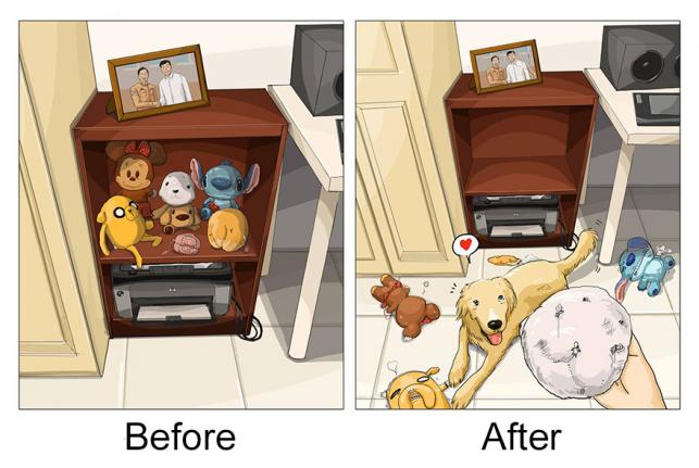Élet kutya előtt és után1:-) | Forrás: boredpanda.com