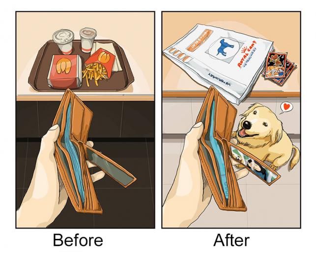 Élet kutya előtt és után4:-) | Forrás: boredpanda.com