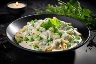 Krémes, zöldborsós tészta Fotó:123rf.com - PROAKTIVdirekt Életmód magazin és hírek - proaktivdirekt.com